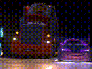 A Cartoon Truck With The Words `` We 'Ve '' On It GIF