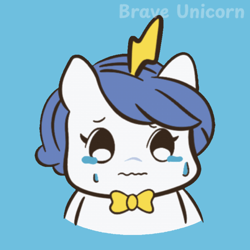 A Cartoon Unicorn With A Lightning Bolt On Its Head GIF