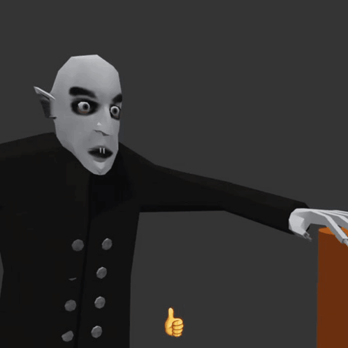 A Cartoon Vampire Giving A Thumbs Up GIF