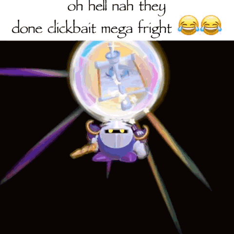 A Cartoon With The Words Oh Hell Nah They Done Dickbait Mega Fright On It GIF