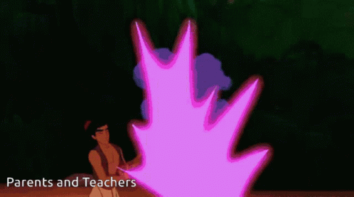 A Cartoon With The Words Parents And Teachers At The Top GIF