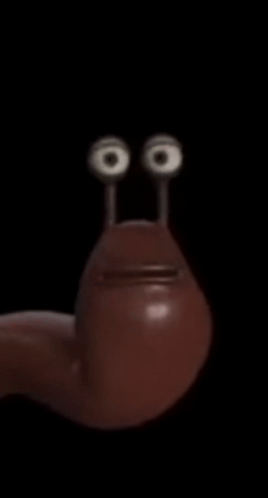 A Cartoon Worm With Two Eyes And A Mouth GIF