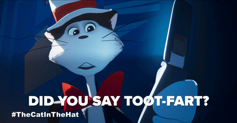 A Cat In A Top Hat Holding A Cell Phone With The Words Did You Say Toot-Fart Below It GIF