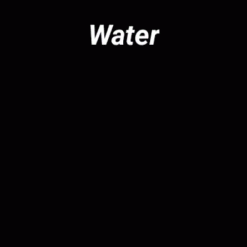 a cat is looking at a red background with the word water above it