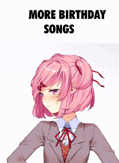 A Cat Laying On A Couch With The Words More Birthday Songs GIF