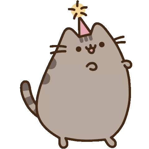 a cat wearing a party hat with a star on top