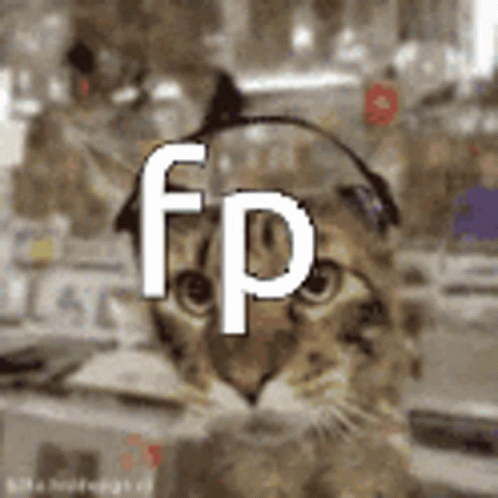 A Cat Wearing Headphones And Glasses With The Letter F On It GIF