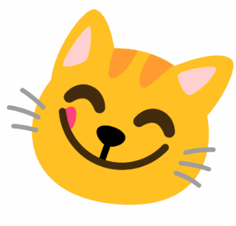 A Cat With Its Tongue Hanging Out And Smiling GIF