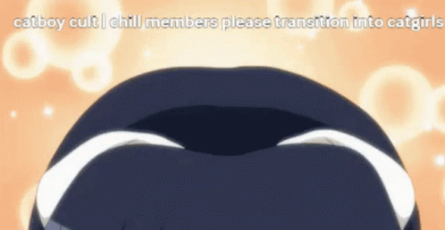 A Catboy Cult Chill Members Please Transition Into Catgirls Poster GIF