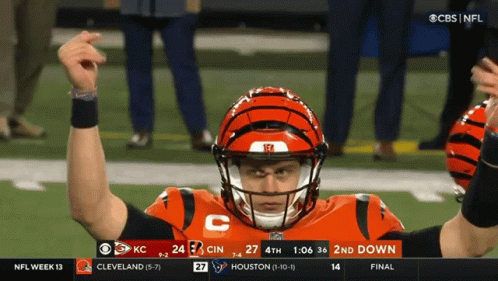 A Cbs Nfl Broadcast Of A Football Game Between Kc And Cincinnati GIF