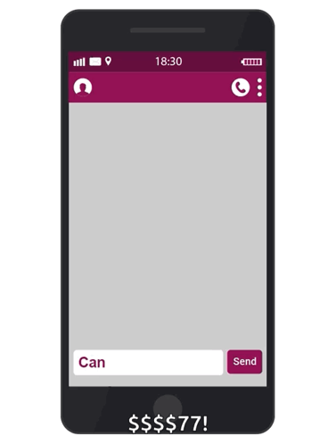 A Cell Phone Displays A Text Message Asking If Someone Can Bring Their Dog GIF