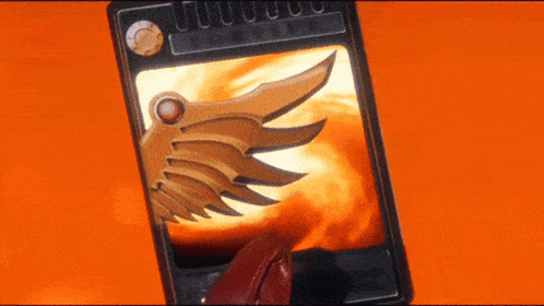 A Cell Phone With A Picture Of A Bird On The Screen GIF