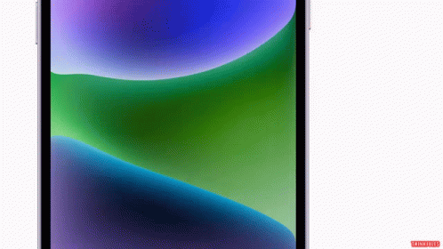 A Cell Phone With A Purple And Green Swirl On It GIF