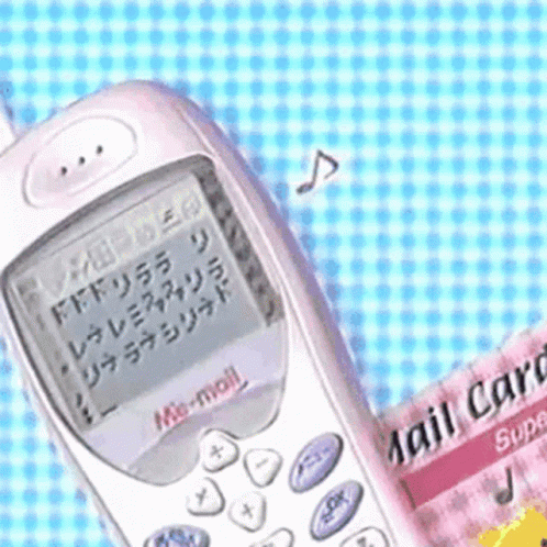 A Cell Phone With The Word Mail On The Screen GIF