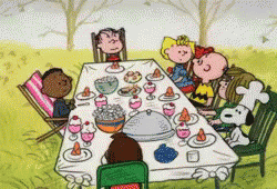 A Charlie Brown Thanksgiving Potluck GIF