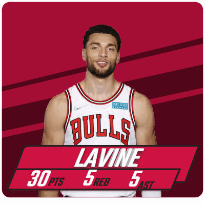 A Chicago Bulls Player Named Lavine Has 30 Pts And 5 Reb GIF