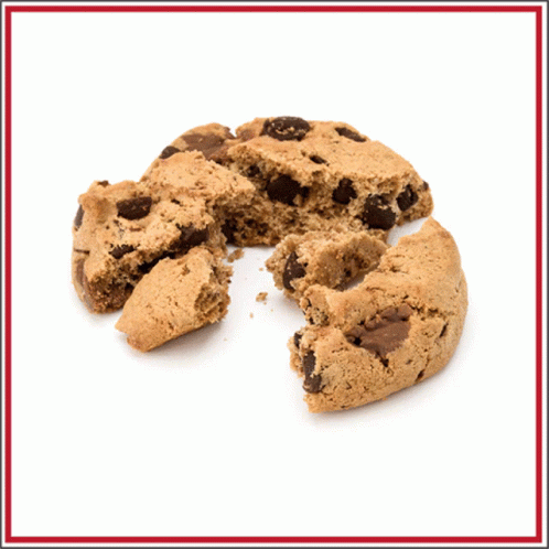 A Chocolate Chip Cookie With A Bite Taken Out Of It And The Words Which Is Better GIF