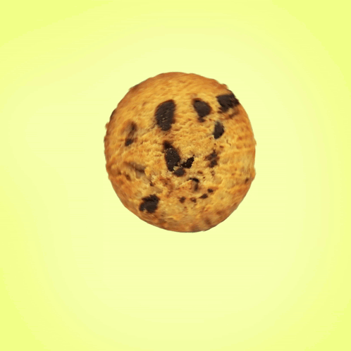 A Chocolate Chip Cookie With Arms And Legs Is Being Thrown Into The Air GIF