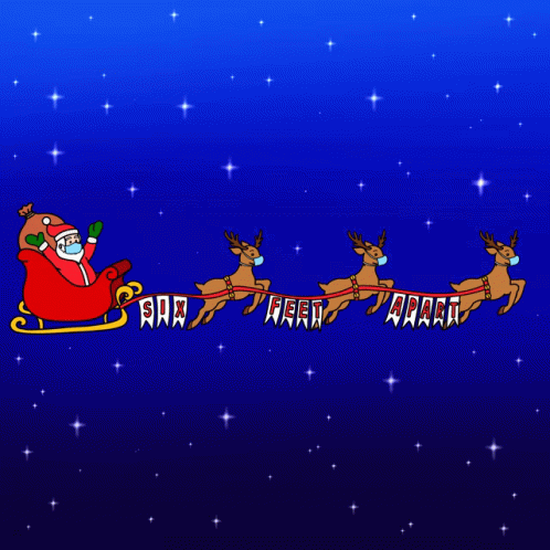 A Christmas Card That Says Happy Holidays And Stay Safe GIF