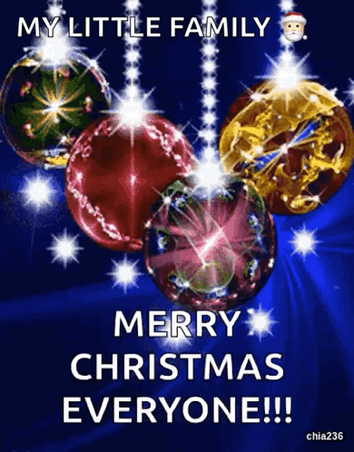 A Christmas Card That Says " Merry Christmas Everyone " GIF
