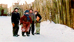 A Christmas Story Scared And Run Away GIF