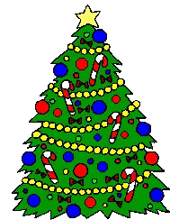 a christmas tree decorated with candy canes and balls