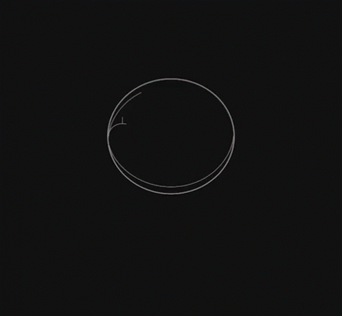 A Circle With A Crescent Moon In The Center GIF