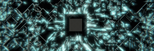 A Circuit Board With A Square In The Middle GIF