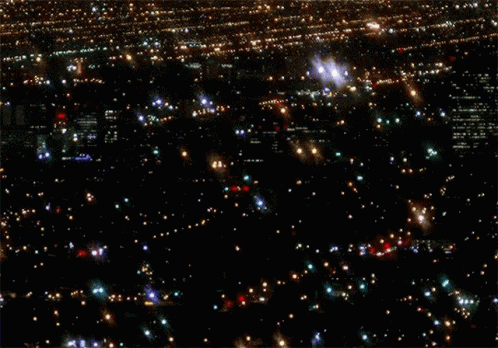 A City At Night With A Lot Of Lights GIF