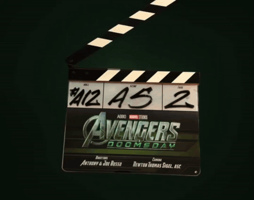 A Clapper Board For The Avengers Doomsday Movie GIF