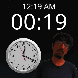 A Clock Displays The Time Of 12:19 Am GIF