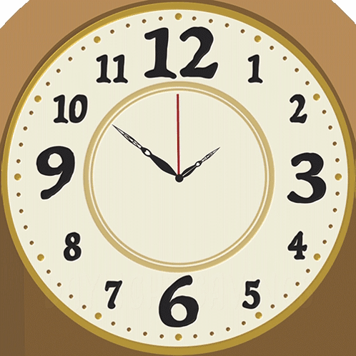 A Clock That Has The Hands On The Number 12 GIF