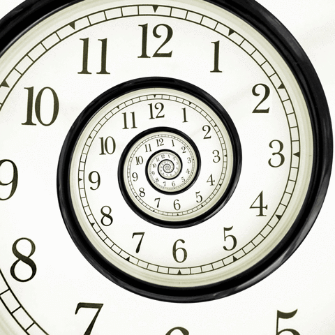 A Clock That Has The Hands On The Numbers 10 And 12 GIF