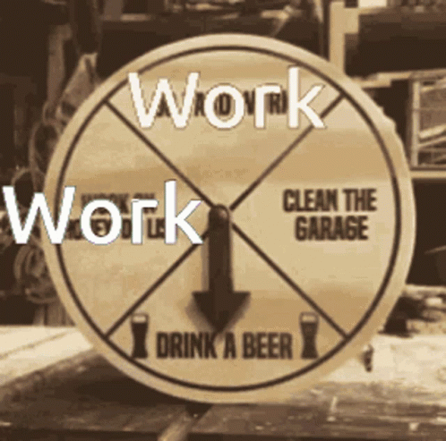 Clock Saying Work And Clean Garage GIF