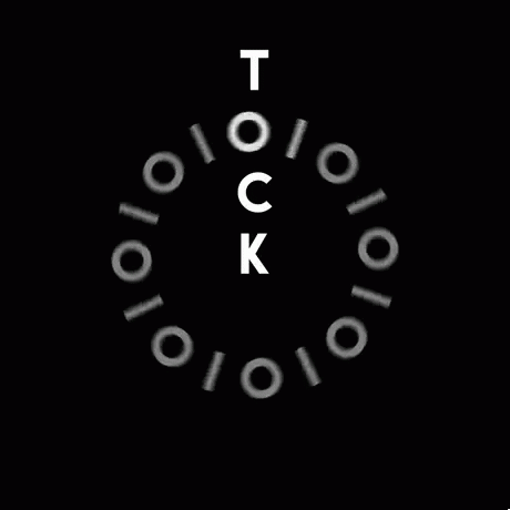 A Clock With The Letters T C And K In The Center GIF