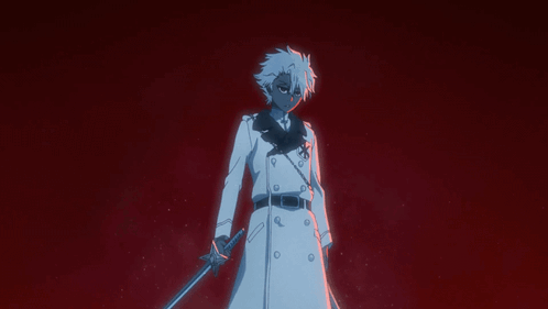 A Close Up Of A Anime Character 'S Face With A Red Nose GIF