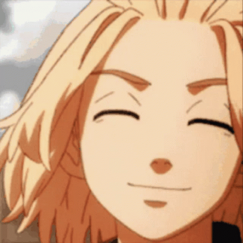 A Close Up Of A Anime Character 'S Face With Long Blonde Hair GIF