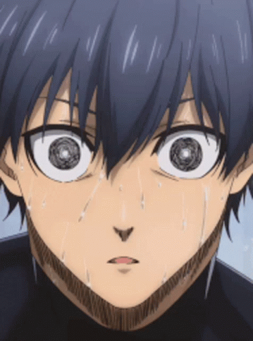 A Close Up Of A Anime Character 'S Face With Water Coming Out Of His Eyes GIF