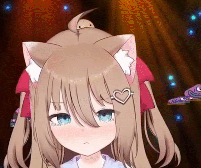 Anime Girl With Cat Ears And Heart Hair GIF