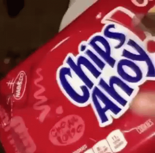 A Close Up Of A Bag Of Chips Ahoy Candy GIF