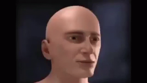 Close Up Of Bald Man's Face GIF