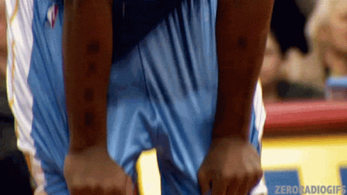 A Close Up Of A Basketball Player 'S Shorts With The Words Zero Radio Gifs Visible GIF