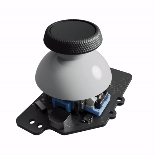 A Close Up Of A Black And White Object With A Button On It GIF