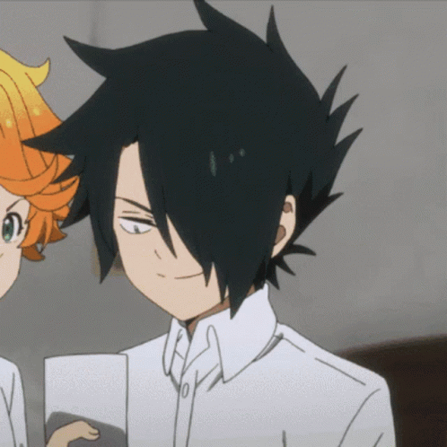 A Close Up Of A Black Haired Anime Character GIF