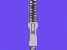 A Close Up Of A Black Zipper On A Blue Background . GIF
