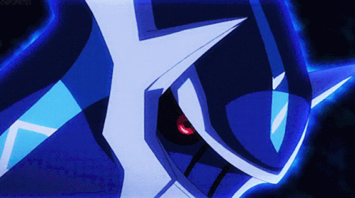 A Close Up Of A Blue And White Cartoon Character With The Words Chipsprites Below It GIF