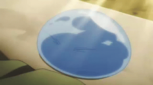 A Close Up Of A Blue Bubble On A Person 'S Hand . GIF