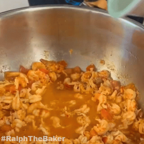 A Close Up Of A Bowl Of Food With The Hashtag #Ralphthebaker On The Bottom GIF