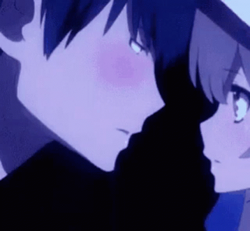 Boy And Girl Kissing In Dark Room GIF