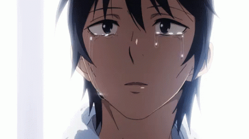 A Close Up Of A Boy 'S Face With Tears Running Down His Face GIF
